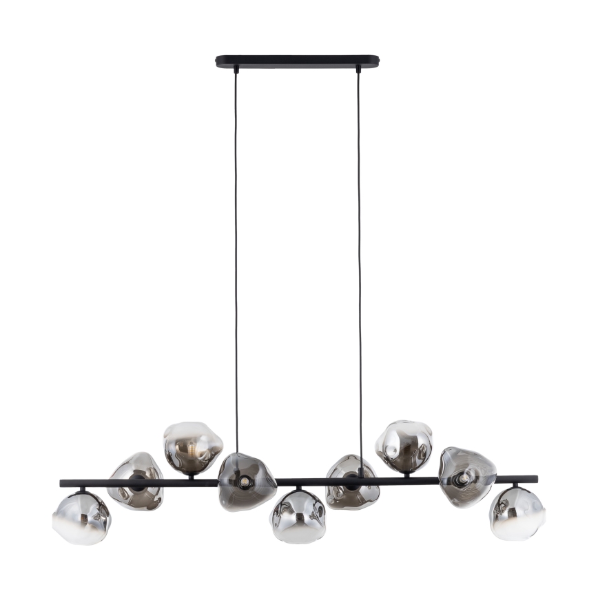 Brilagi - Lampadario sospeso con cavo VULCANO 9xG9/8W/230V nero/fumé