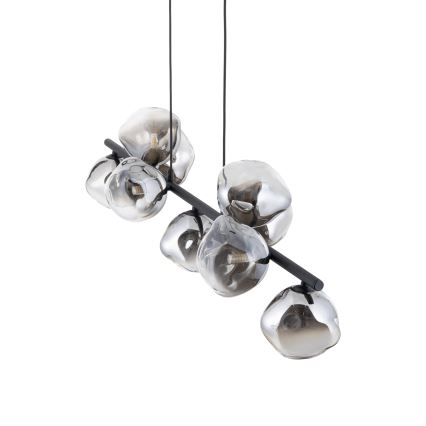 Brilagi - Lampadario sospeso con cavo VULCANO 9xG9/8W/230V nero/fumé