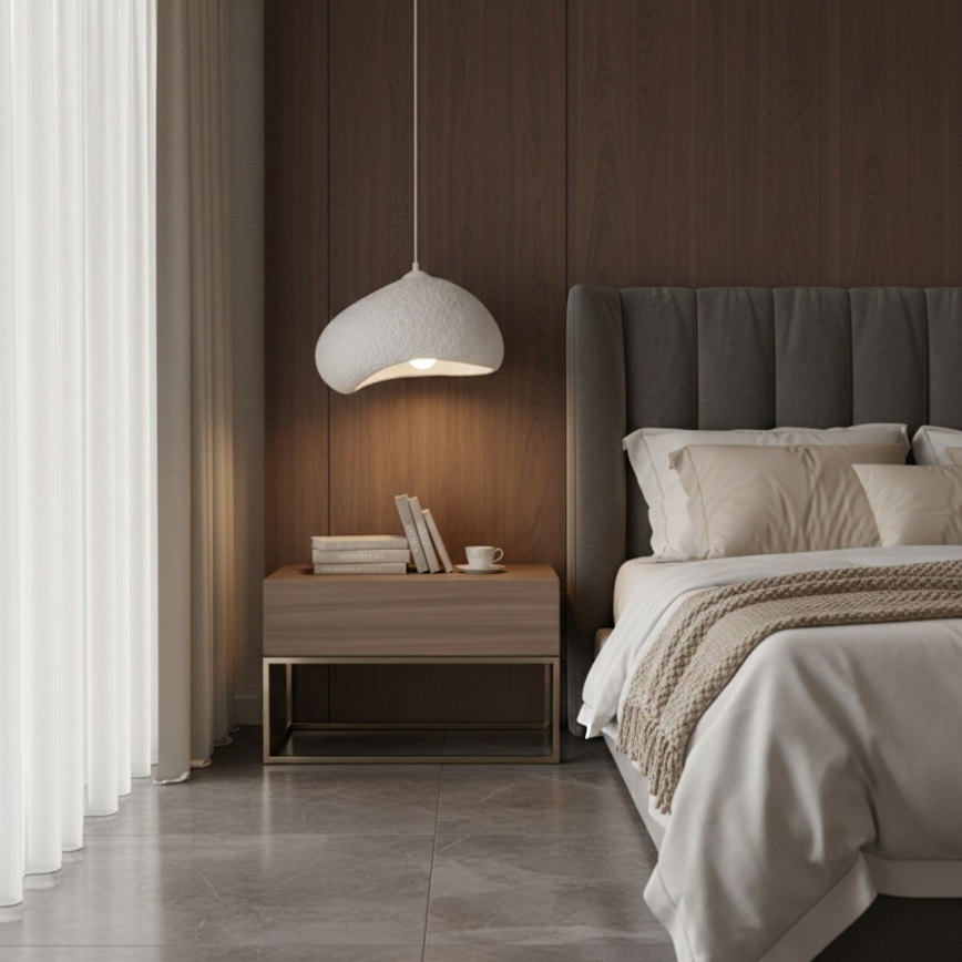 Brilagi - Lampadario sospeso con cavo WABI SABI 1xE27/40W/230V Ø 32 cm bianco