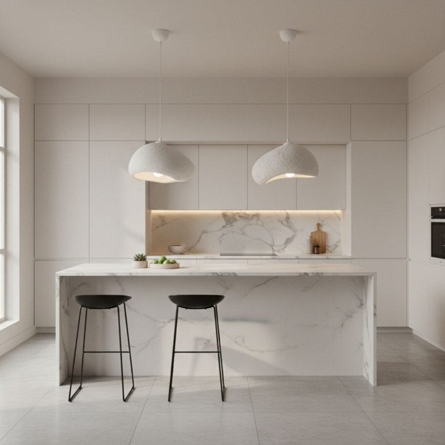 Brilagi - Lampadario sospeso con cavo WABI SABI 1xE27/40W/230V Ø 32 cm bianco