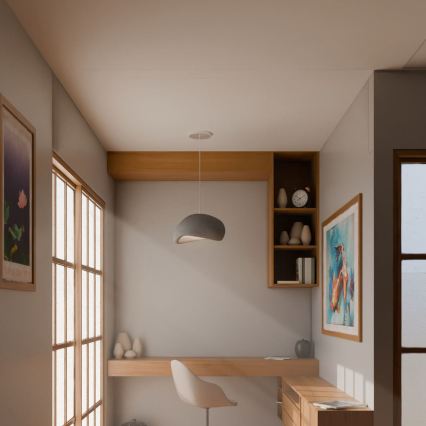 Brilagi - Lampadario sospeso con cavo WABI SABI 1xE27/40W/230V Ø 35 cm grigio