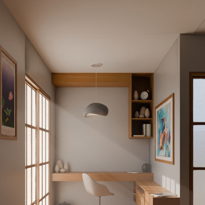 Brilagi - Lampadario sospeso con cavo WABI SABI 1xE27/40W/230V Ø 35 cm grigio