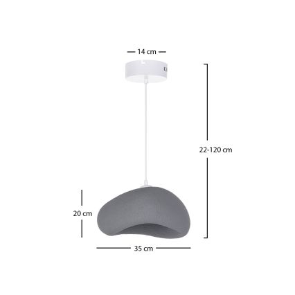 Brilagi - Lampadario sospeso con cavo WABI SABI 1xE27/40W/230V Ø 35 cm grigio