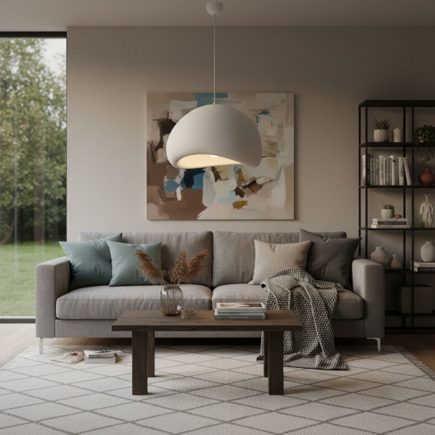 Brilagi - Lampadario sospeso con cavo WABI SABI 1xE27/40W/230V Ø 50 cm bianco