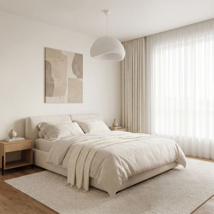 Brilagi - Lampadario sospeso con cavo WABI SABI 1xE27/40W/230V Ø 50 cm bianco