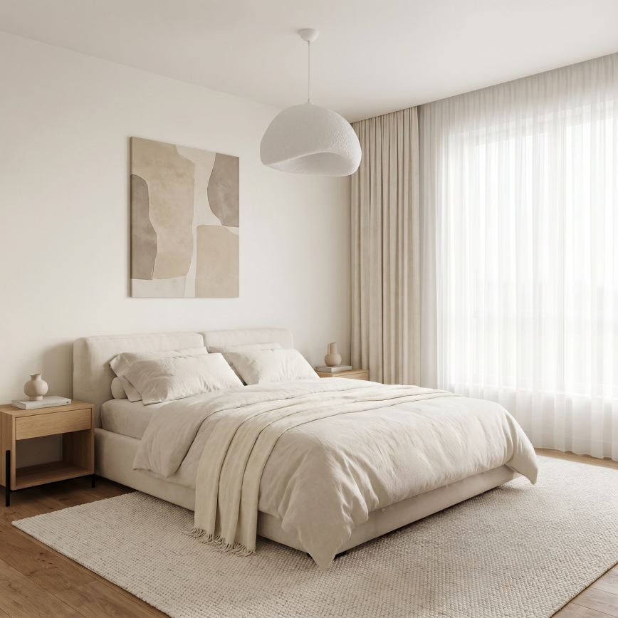 Brilagi - Lampadario sospeso con cavo WABI SABI 1xE27/40W/230V Ø 50 cm bianco