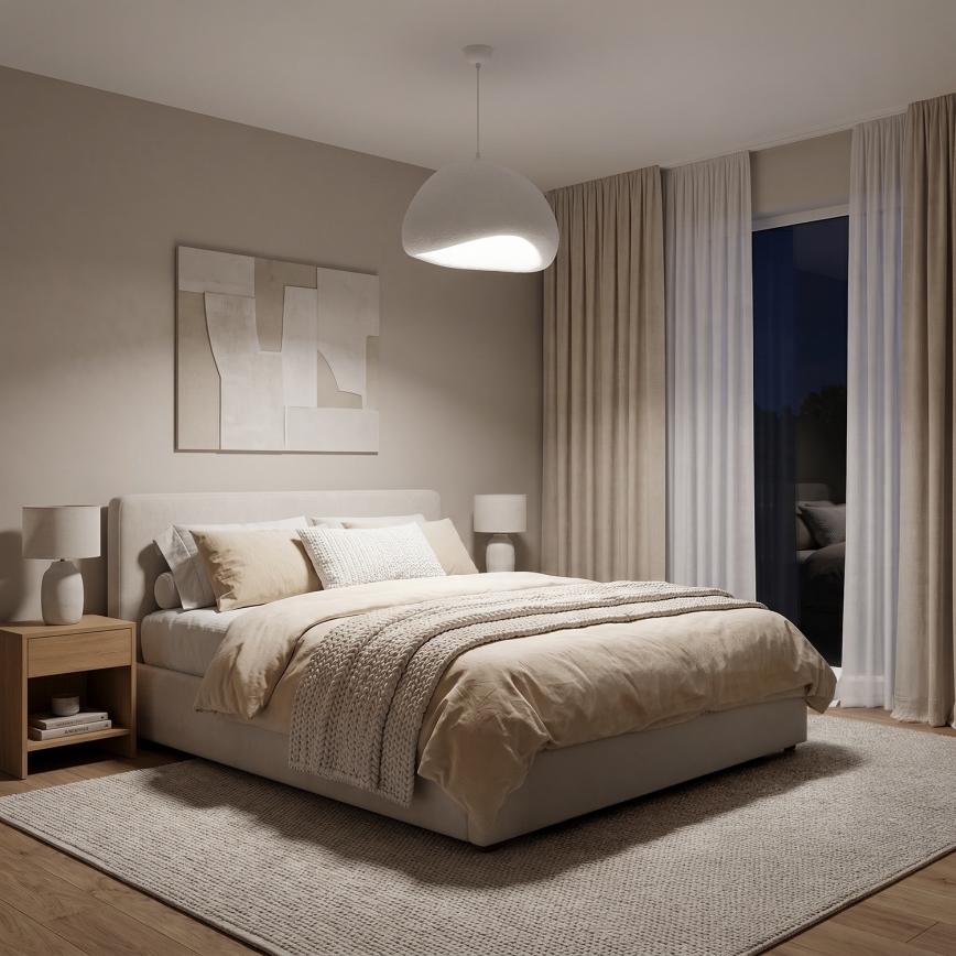 Brilagi - Lampadario sospeso con cavo WABI SABI 1xE27/40W/230V Ø 50 cm bianco