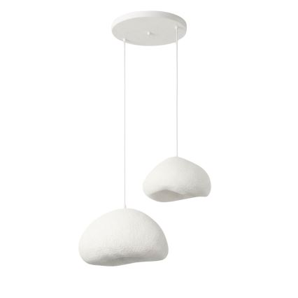 Brilagi - Lampadario sospeso con cavo WABI SABI 2xE27/40W/230V Ø 70 cm bianco