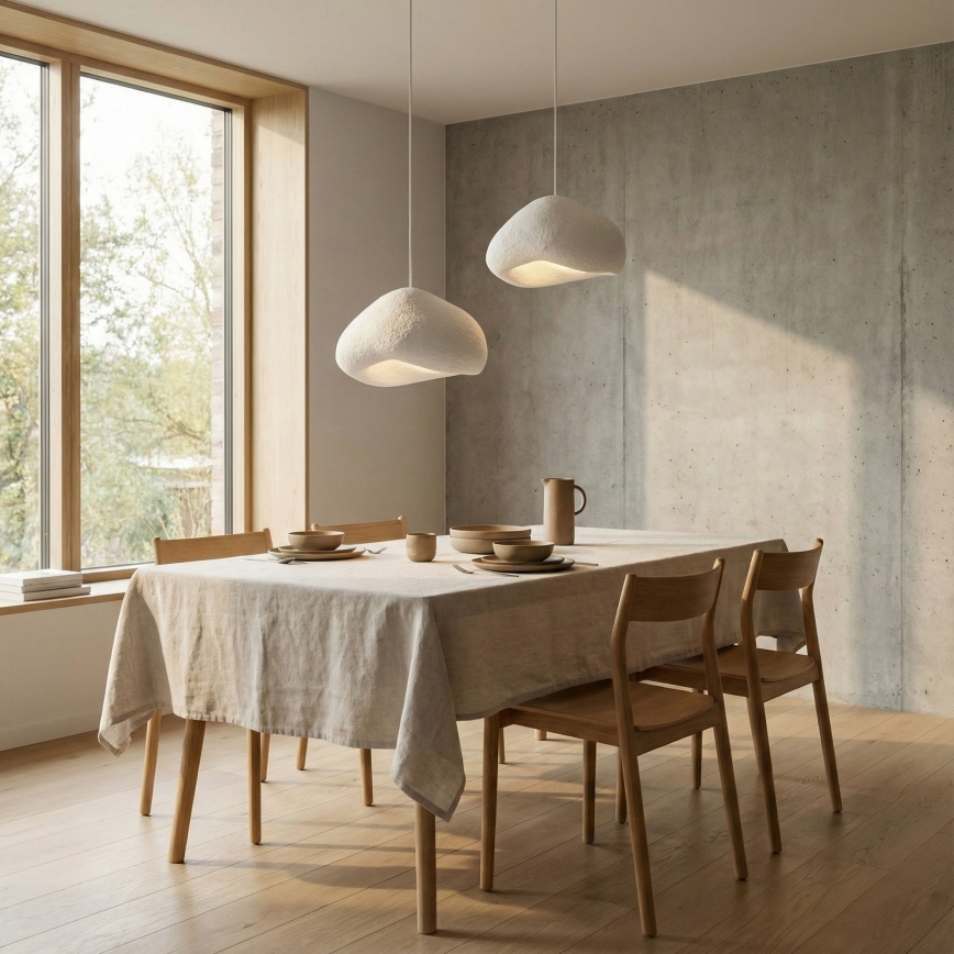 Brilagi - Lampadario sospeso con cavo WABI SABI 2xE27/40W/230V Ø 70 cm bianco