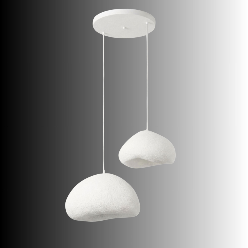 Brilagi - Lampadario sospeso con cavo WABI SABI 2xE27/40W/230V Ø 70 cm bianco
