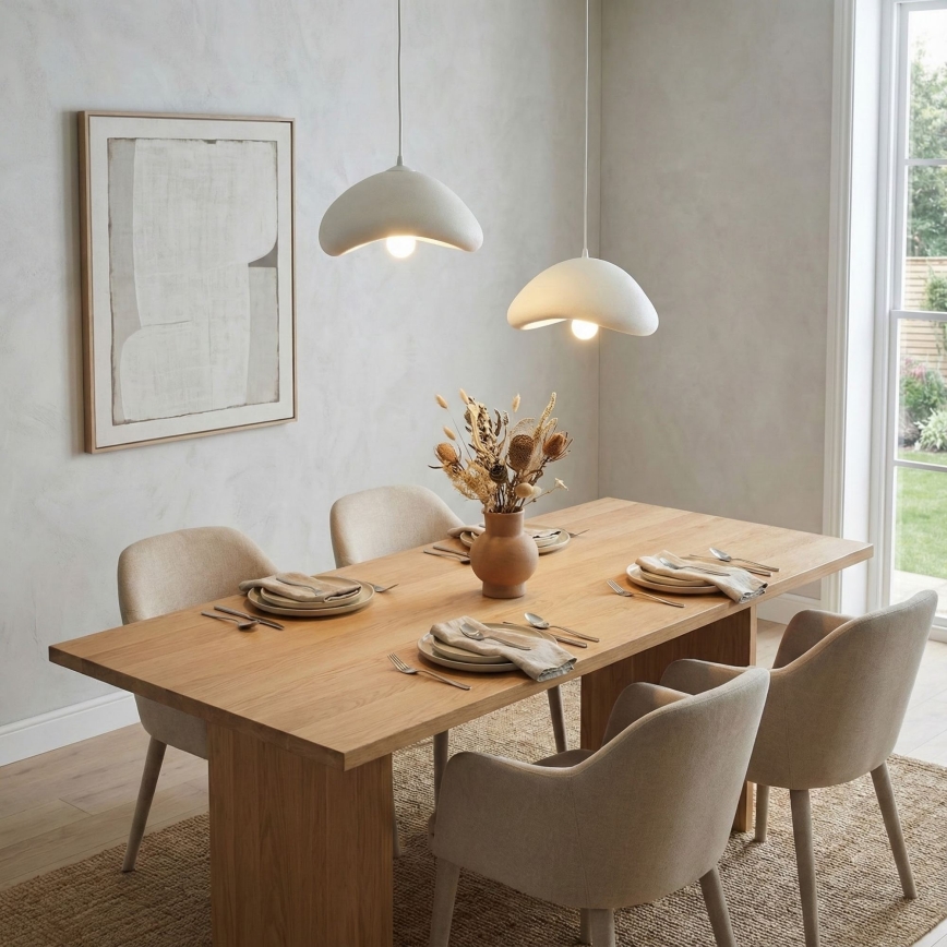 Brilagi - Lampadario sospeso con cavo WABI SABI 2xE27/40W/230V Ø 74 cm bianco