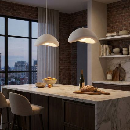 Brilagi - Lampadario sospeso con cavo WABI SABI 2xE27/40W/230V Ø 74 cm bianco