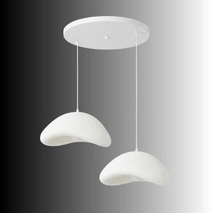 Brilagi - Lampadario sospeso con cavo WABI SABI 2xE27/40W/230V Ø 74 cm bianco