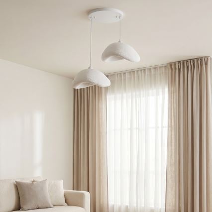 Brilagi - Lampadario sospeso con cavo WABI SABI 2xE27/40W/230V Ø 74 cm bianco