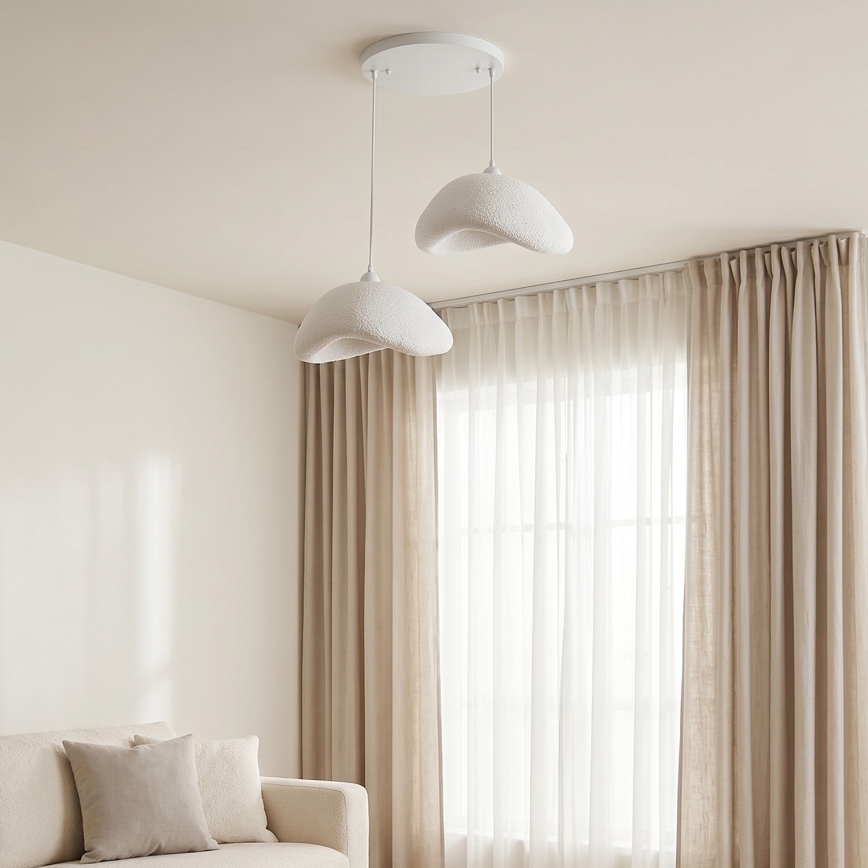 Brilagi - Lampadario sospeso con cavo WABI SABI 2xE27/40W/230V Ø 74 cm bianco