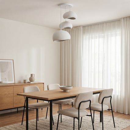 Brilagi - Lampadario sospeso con cavo WABI SABI 3xE27/40W/230V Ø 76 cm bianco