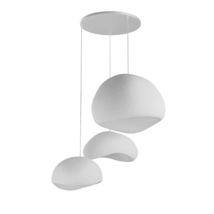 Brilagi - Lampadario sospeso con cavo WABI SABI 3xE27/40W/230V Ø 76 cm bianco