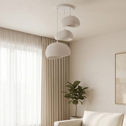 Brilagi - Lampadario sospeso con cavo WABI SABI 3xE27/40W/230V Ø 76 cm bianco