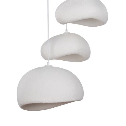 Brilagi - Lampadario sospeso con cavo WABI SABI 3xE27/40W/230V Ø 76 cm bianco