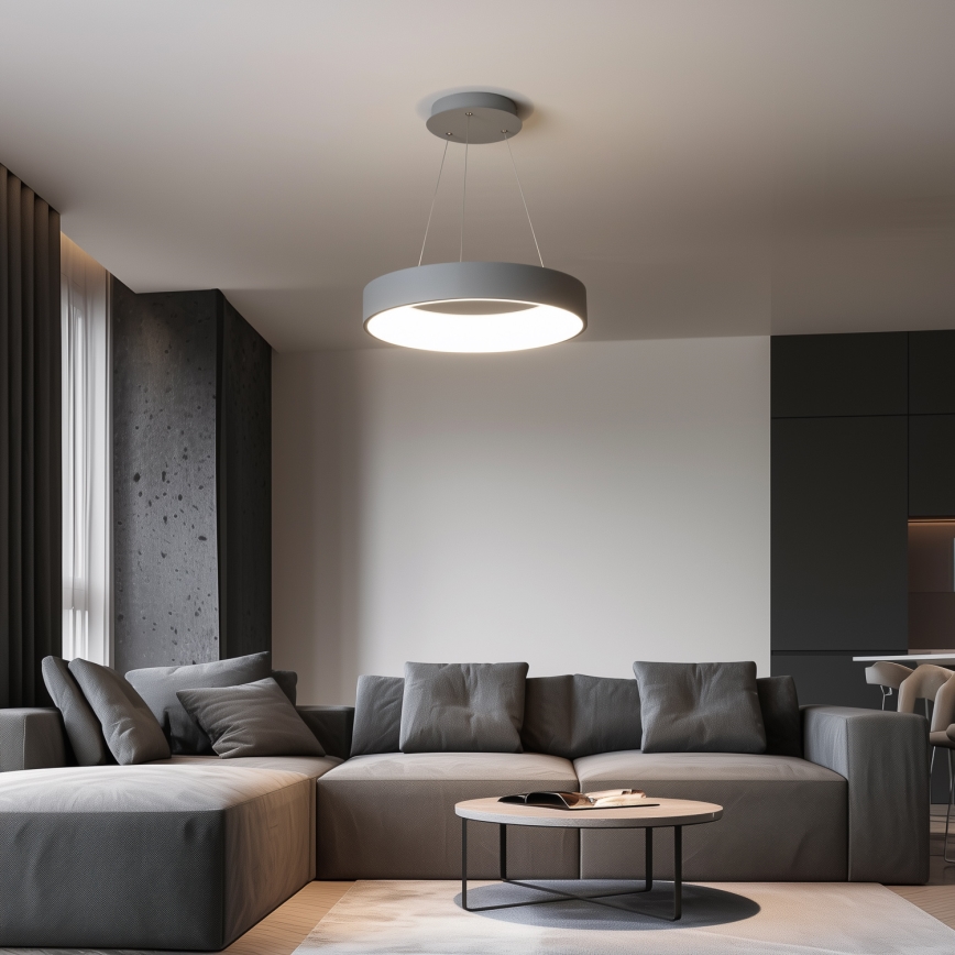 Brilagi - Lampadario LED dimmerabile su cavo FALCON LED/80W/230V 3000-6500K Ø 60 cm grigio + telecomando