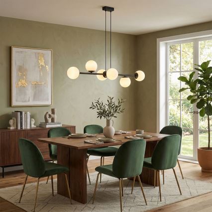 Brilagi - Lampadario sospeso MALONY 6xE14/20W/230V nero