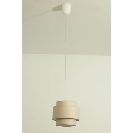 Brilagi - Lampadario sospeso RESNA con cavo 1xE27/60W/230V Ø 20 cm beige