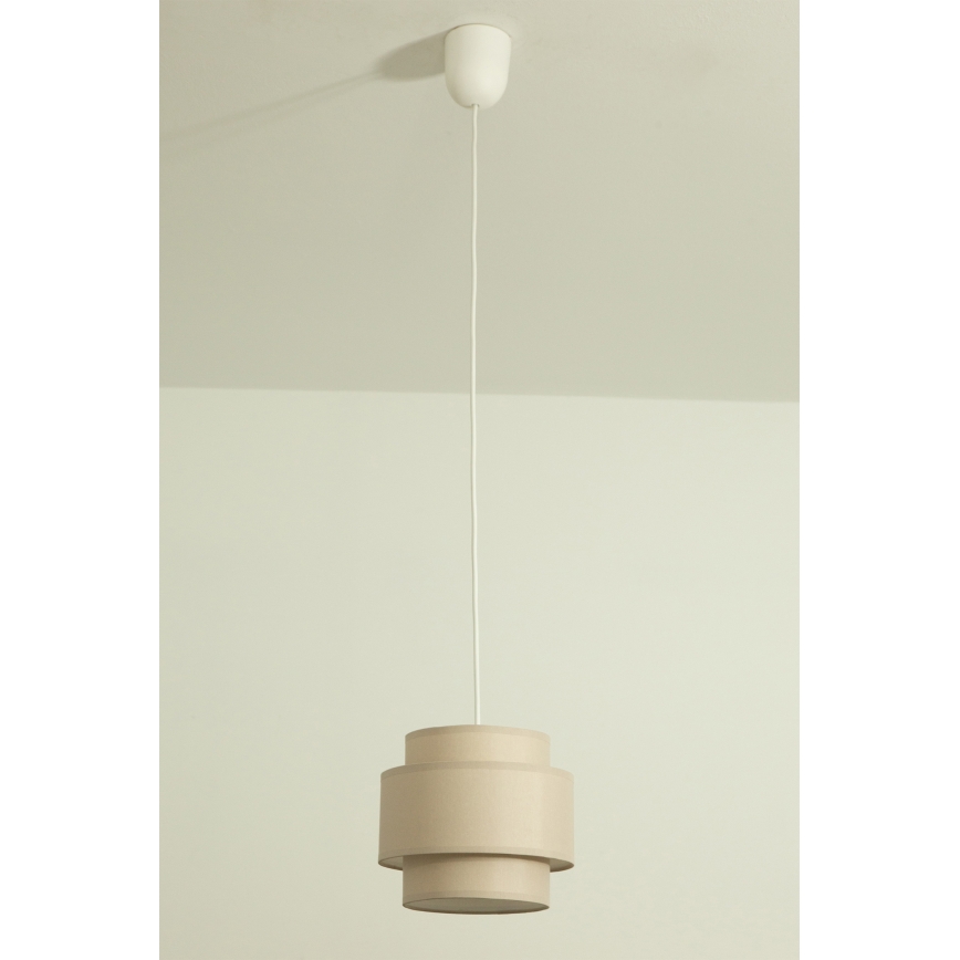 Brilagi - Lampadario sospeso RESNA con cavo 1xE27/60W/230V Ø 20 cm beige
