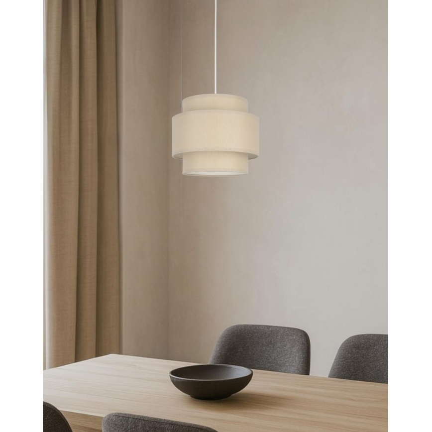 Brilagi - Lampadario sospeso RESNA con cavo 1xE27/60W/230V Ø 20 cm beige