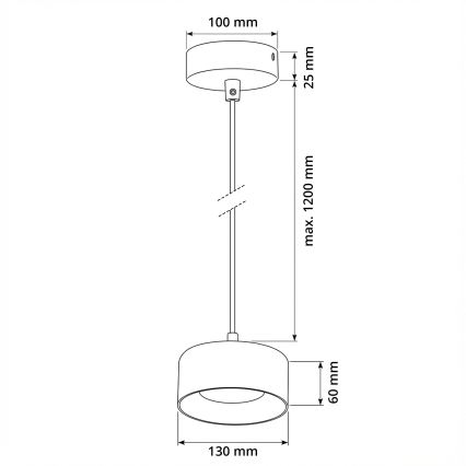 Brilagi - Lampadario sospeso su cavo AURA LUX 1xGX53/30W/230V nero/oro