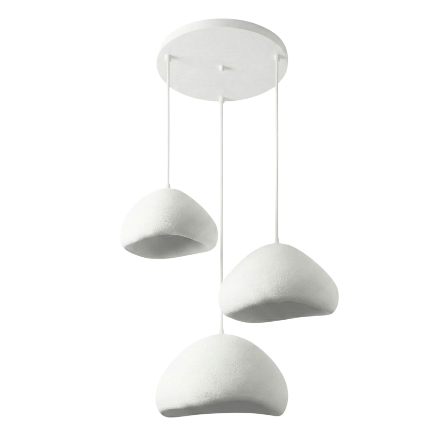 Brilagi - Lampadario sospeso su cavo LORA 3xE27/40W/230V Ø 82 cm bianco