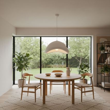 Brilagi - Lampadario sospeso su cavo LUNA 1xE27/40W/230V Ø 52 cm bianco