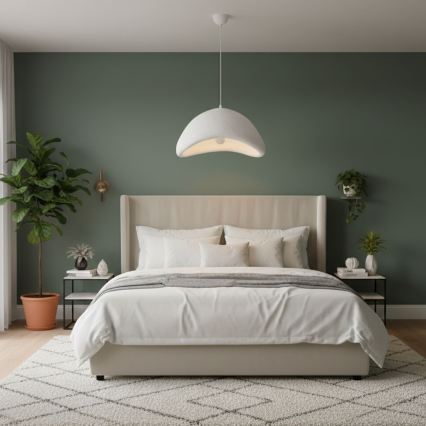 Brilagi - Lampadario sospeso su cavo LUNA 1xE27/40W/230V Ø 52 cm bianco