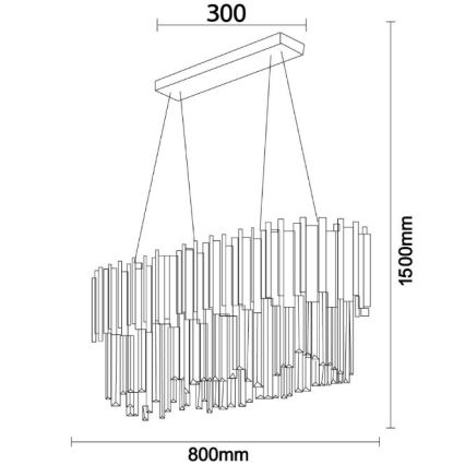 Brilagi - Lampadario sospeso su cavo PLAZA 10xE14/40W/230V