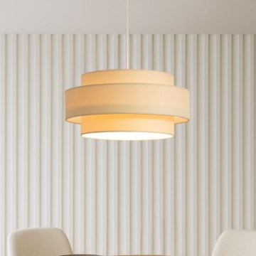 Brilagi - Lampadario sospeso su cavo RESNA 1xE27/60W/230V Ø 40 cm beige