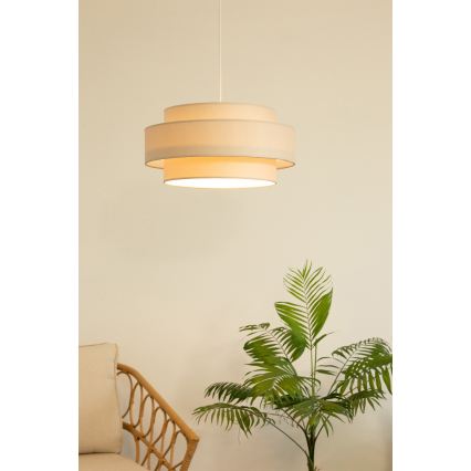 Brilagi - Lampadario sospeso su cavo RESNA 1xE27/60W/230V Ø 40 cm beige