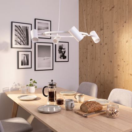 BRILAGI - Lampadario sospeso su cavo SELE 4xGU10/30W/230V bianco