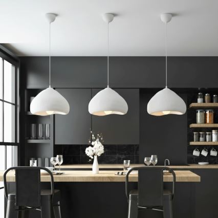 Brilagi - Lampadario sospeso su cavo WABI SABI 1xE27/40W/230V Ø 32 cm bianco