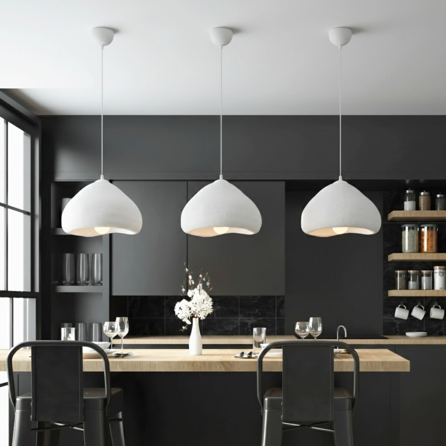 Brilagi - Lampadario sospeso su cavo WABI SABI 1xE27/40W/230V Ø 32 cm bianco