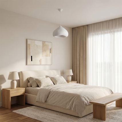 Brilagi - Lampadario sospeso su cavo WABI SABI 1xE27/40W/230V Ø 32 cm bianco