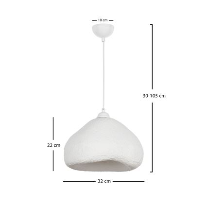 Brilagi - Lampadario sospeso su cavo WABI SABI 1xE27/40W/230V Ø 32 cm bianco