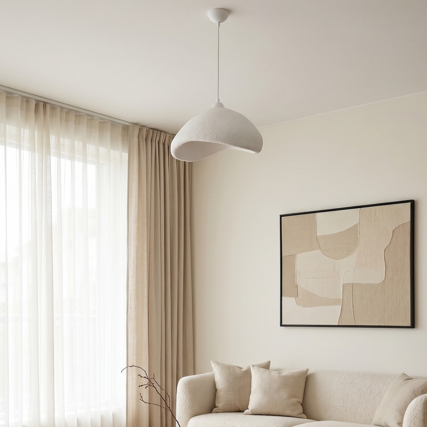 Brilagi - Lampadario sospeso su cavo WABI SABI 1xE27/40W/230V Ø 52 cm bianco