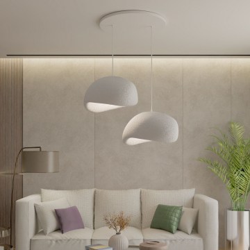Brilagi - Lampadario sospeso su cavo WABI SABI 2xE27/40W/230V, bianco