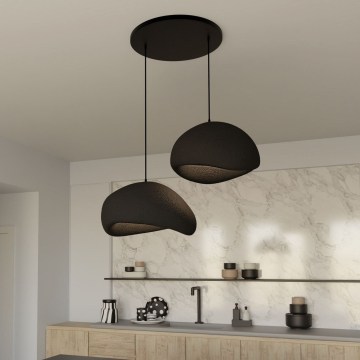 Brilagi - Lampadario sospeso su cavo WABI SABI 2xE27/40W/230V Ø 60 cm nero