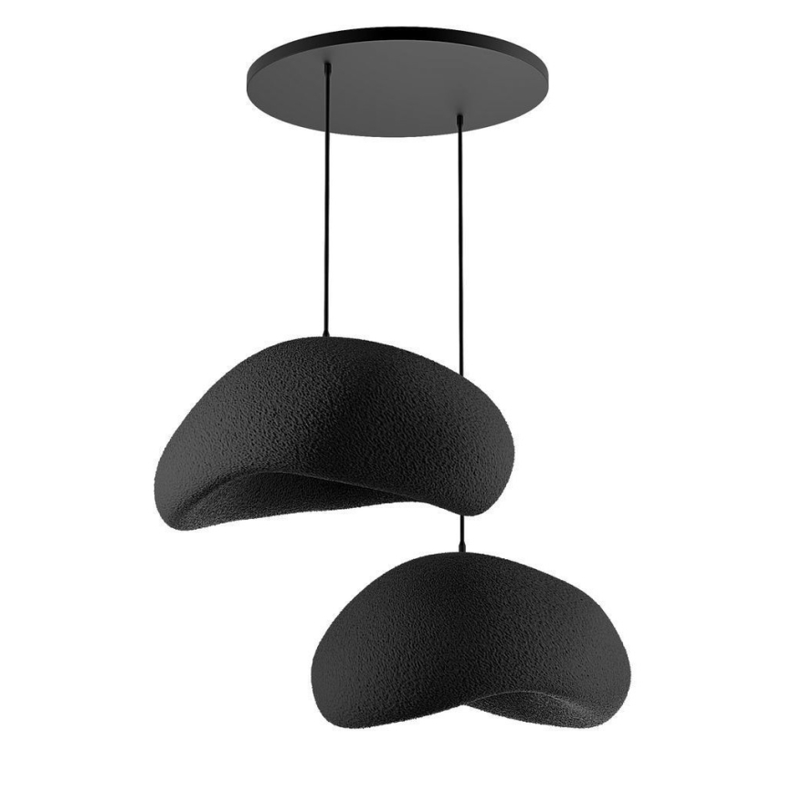 Brilagi - Lampadario sospeso su cavo WABI SABI 2xE27/40W/230V Ø 60 cm nero