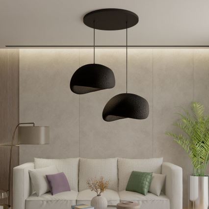 Brilagi - Lampadario sospeso su cavo WABI SABI 2xE27/40W/230V Ø 60 cm nero