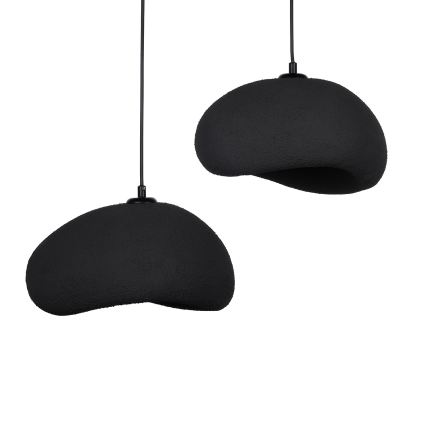 Brilagi - Lampadario sospeso su cavo WABI SABI 2xE27/40W/230V Ø 60 cm nero