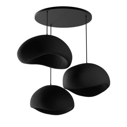 Brilagi - Lampadario sospeso su cavo WABI SABI 3xE27/40W/230V Ø 60 cm nero