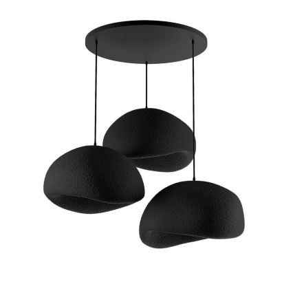 Brilagi - Lampadario sospeso su cavo WABI SABI 3xE27/40W/230V Ø 60 cm nero