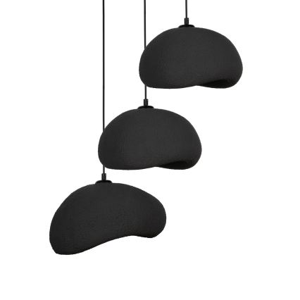 Brilagi - Lampadario sospeso su cavo WABI SABI 3xE27/40W/230V Ø 60 cm nero