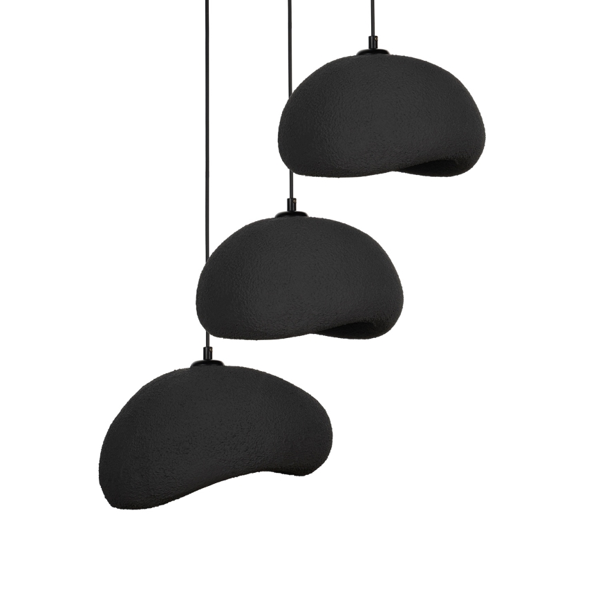 Brilagi - Lampadario sospeso su cavo WABI SABI 3xE27/40W/230V Ø 60 cm nero